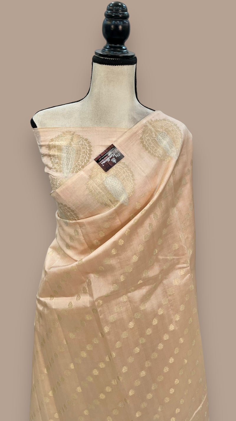 Pure Mango Silk Banarasi Handloom Saree - The Handlooms