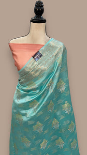 Pure Mango Silk Banarasi Handloom Saree - The Handlooms