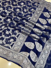 Pure Khaddi Georgette Banarasi Saree - The Handlooms