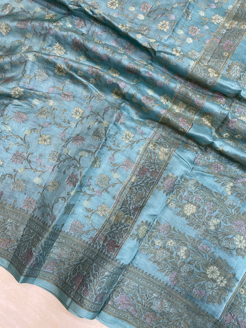 Pure Butter Crepe Banarasi Saree - The Handlooms