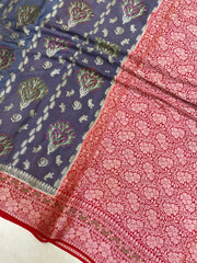 Pure Chiffon Khaddi Banarasi Saree - The Handlooms