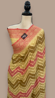 Pure Chiffon Khaddi Banarasi Saree - The Handlooms