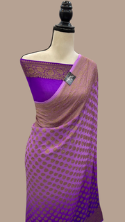 Khaddi Georgette Banarasi Saree -  Antique zari - The Handlooms