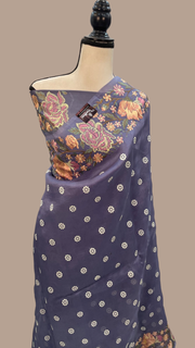 Pure Organza Chikankari Handloom Banarasi Saree - The Handlooms