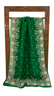 Pure Organza Chikankari Handloom Banarasi Saree - The Handlooms