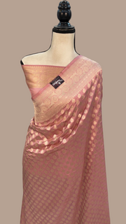 Pure Katan Silk Banarasi Handloom Saree - All over jaal work - The Handlooms