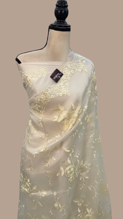 Organza Chikankari Handloom Banarasi Saree - The Handlooms