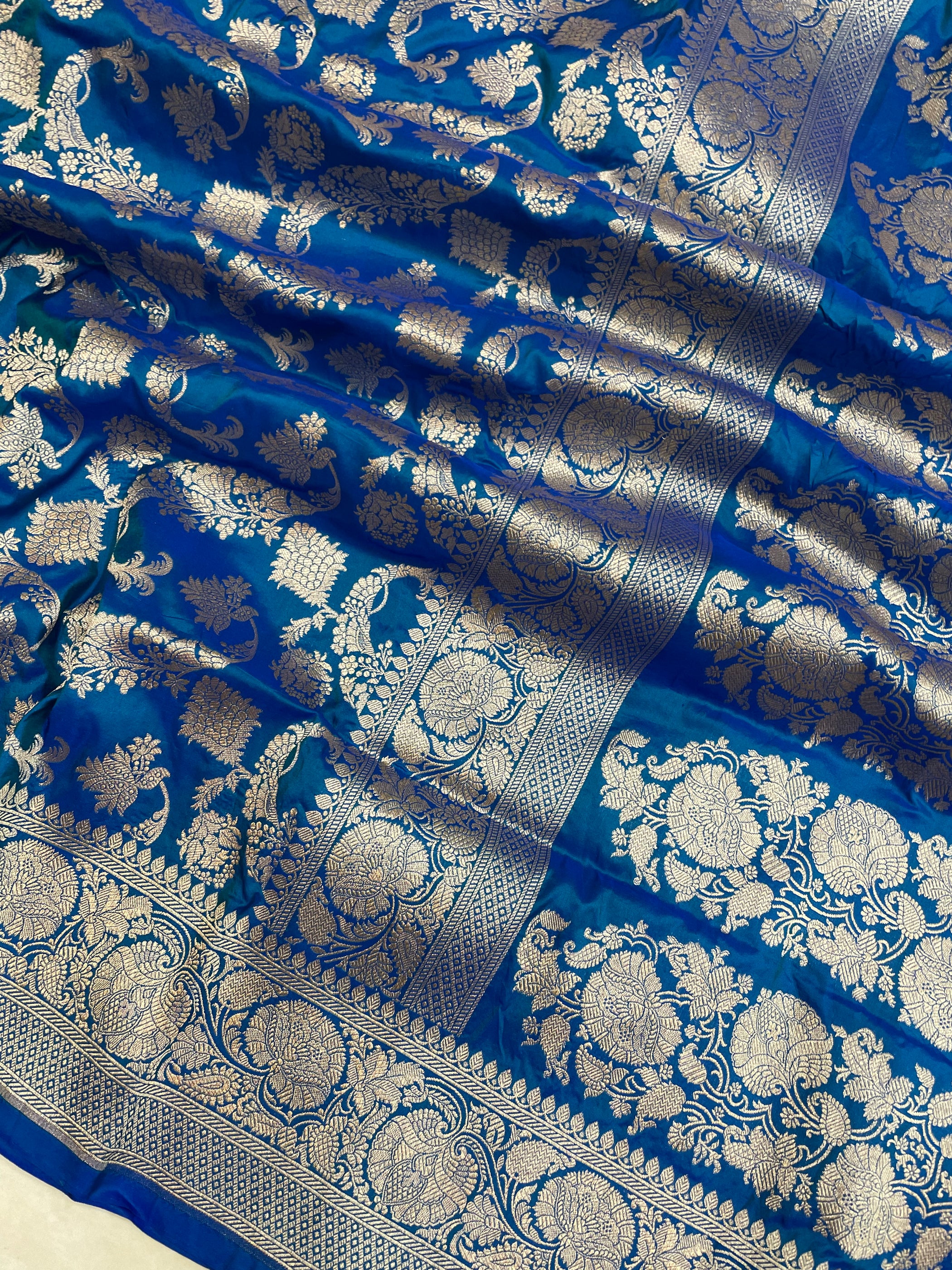 Pure Katan Silk Handlooms Banarasi Dress material With Organza Dupatta main image 1