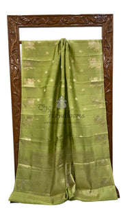 Pure Mango Silk Banarasi Handloom Saree - The Handlooms