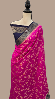 Pure Chiniya Silk Handloom Banarasi Saree - The Handlooms