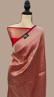 Pure Katan Silk Banarasi Handloom Saree - Tanchui Brocade - The Handlooms