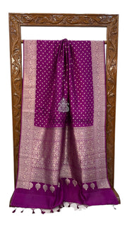 Pure Khaddi Chiniya Handloom Banarasi Saree - The Handlooms