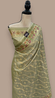 Pure Tussar Silk Handloom Banarasi Saree - The Handlooms