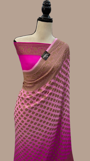 Khaddi Georgette Banarasi Saree -  Antique zari - The Handlooms