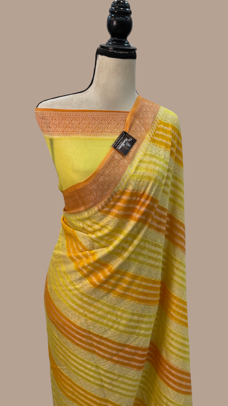 Pure Chiffon Khaddi Banarasi Saree - The Handlooms