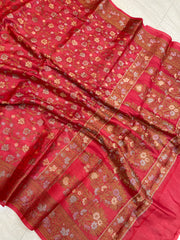 Pure Butter Crepe Banarasi Saree - The Handlooms