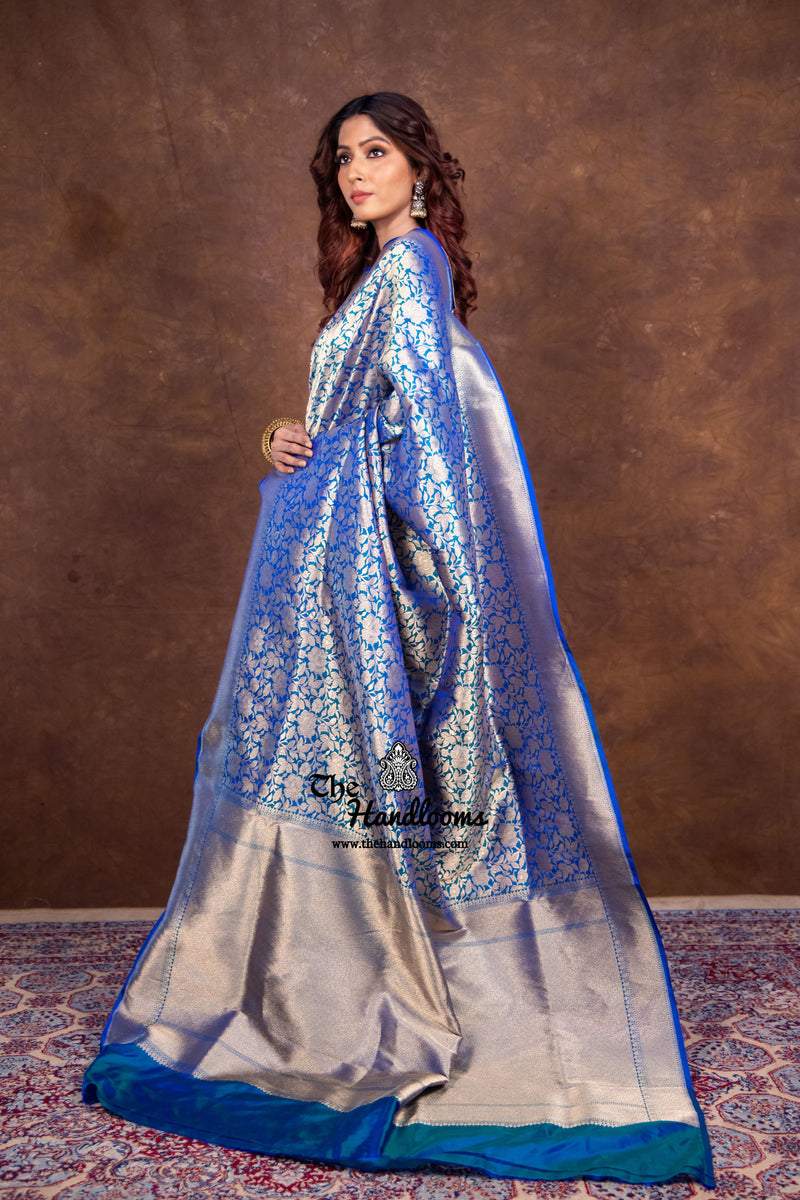 Pure Katan Silk Banarasi Handloom Saree - Tanchui Brocade - The Handlooms