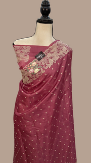 Tussar Silk Handloom Banarasi Saree With Chikankari - The Handlooms