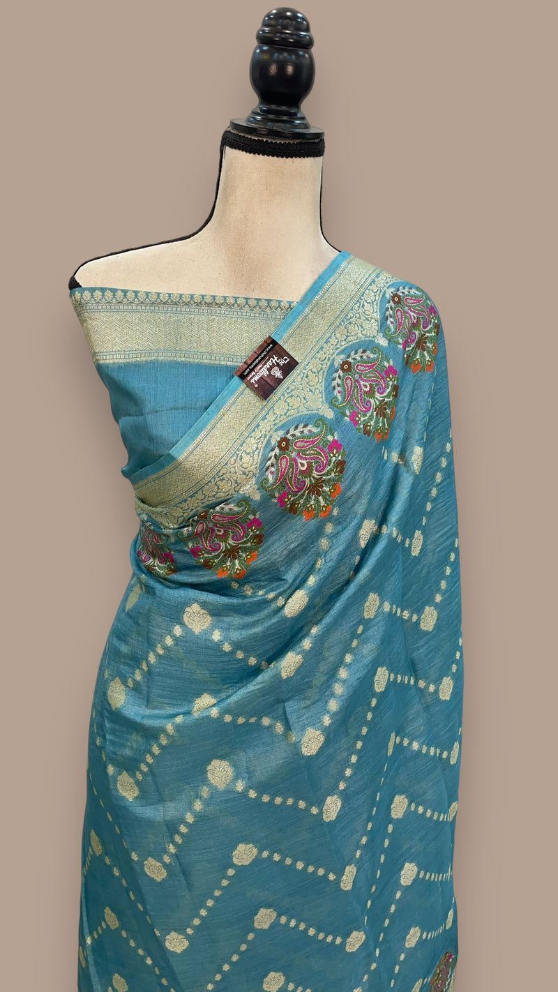 Pure Tussar Silk Handloom Banarasi Saree - The Handlooms