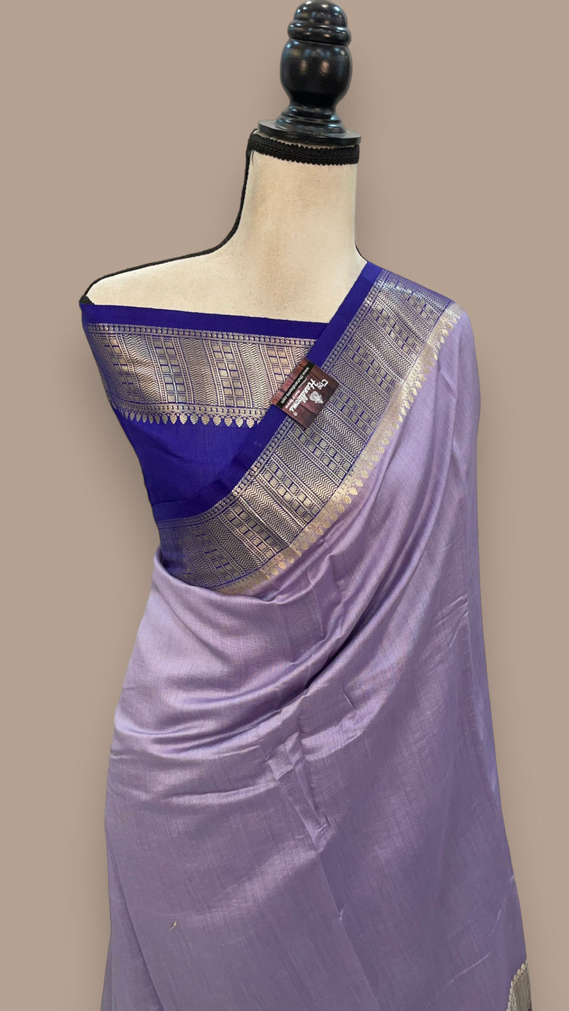 Pure Chiniya Silk Khaddi Handloom Banarasi Saree - The Handlooms