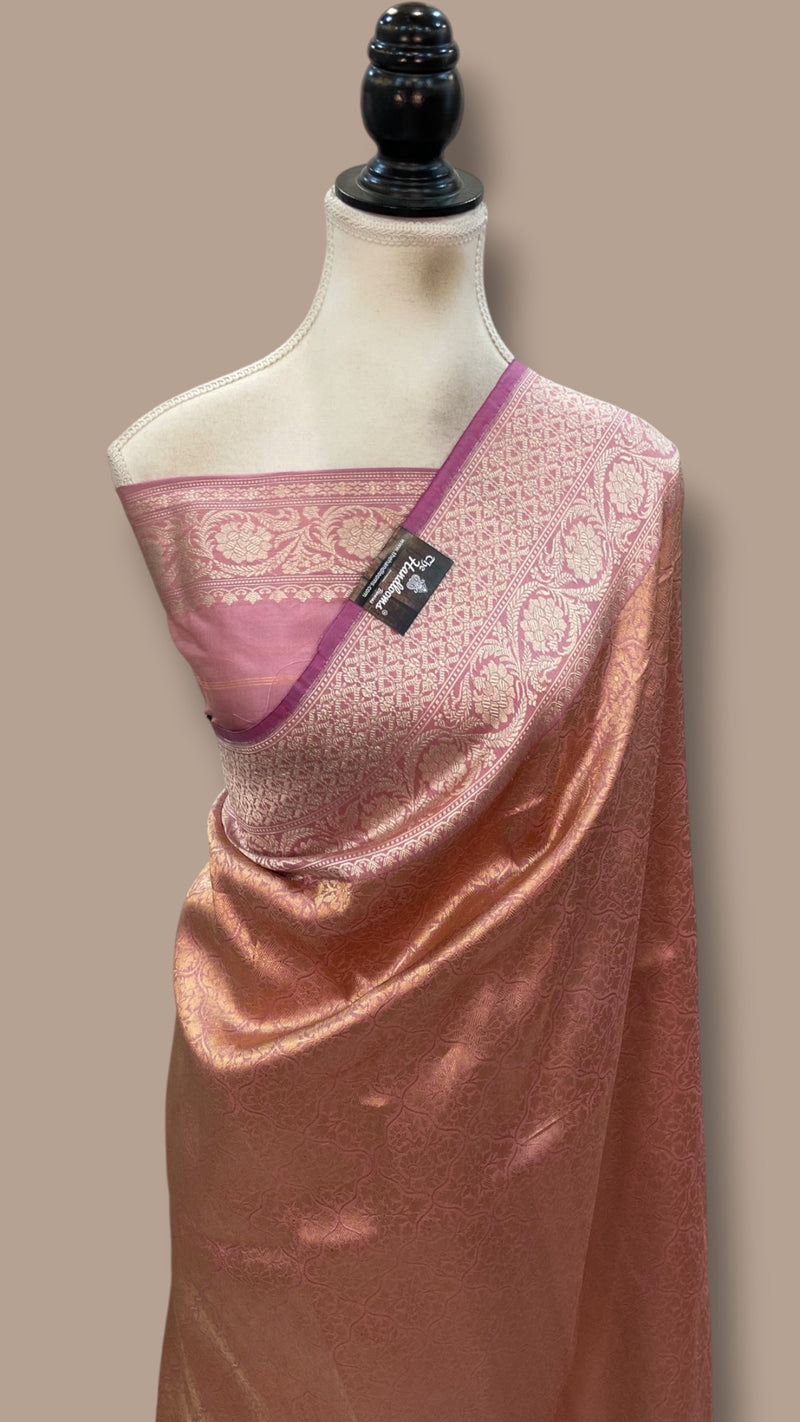 Regal Pure Katan Silk Banarasi Saree – Handwoven Tanchui Brocade