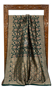 Pure Katan Silk Banarasi Handloom Saree - All over Jaal work with Meenakari - The Handlooms