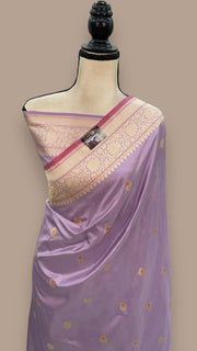 Pure Katan Silk Banarasi Handloom Saree - All over Kadua motifs With Meenakari - The Handlooms