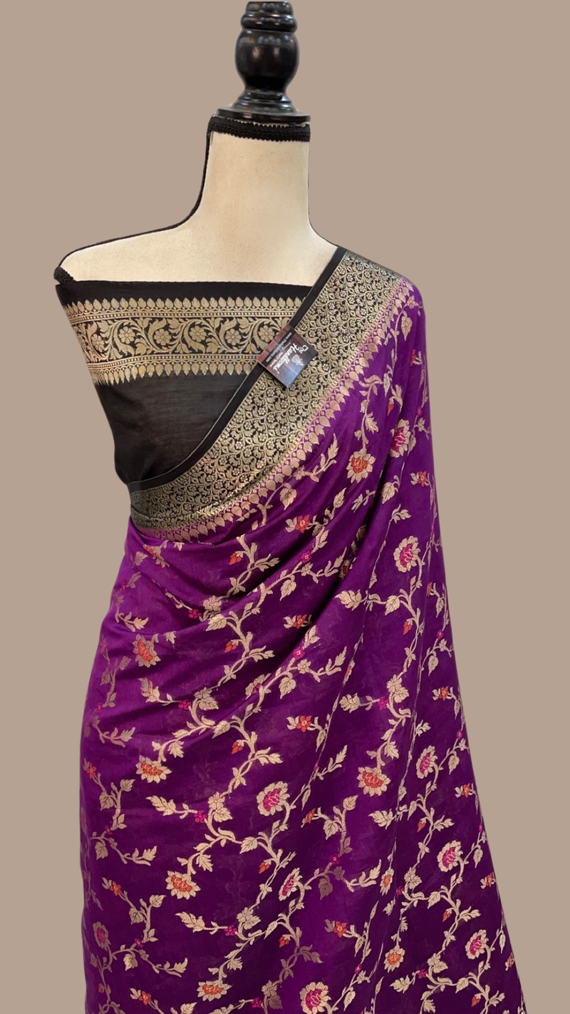 Pure Chiniya Silk Handloom Banarasi Saree - The Handlooms