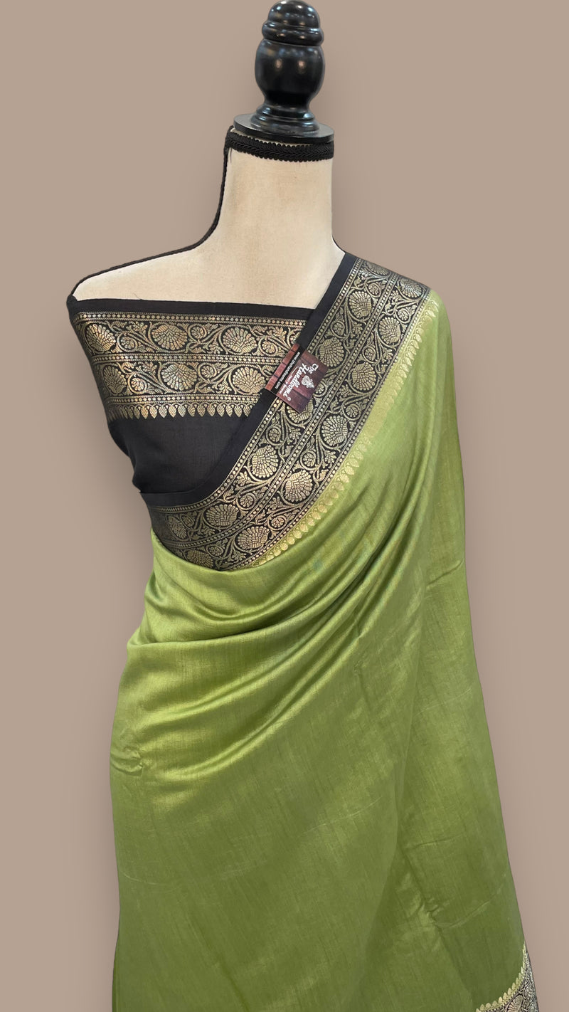 Pure Chiniya Silk Khaddi Handloom Banarasi Saree - The Handlooms