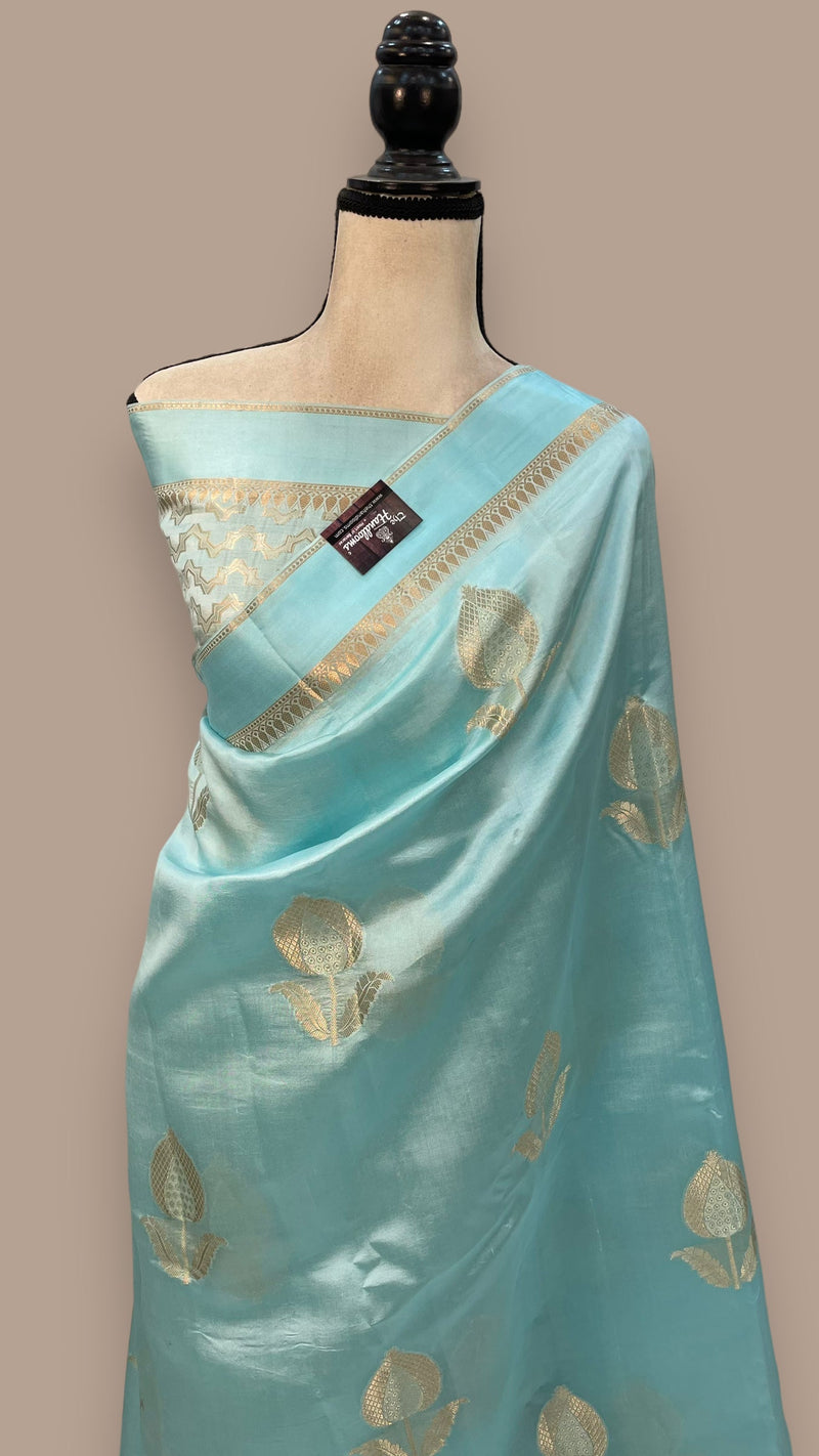 Pure Mango Silk Banarasi Handloom Saree - The Handlooms
