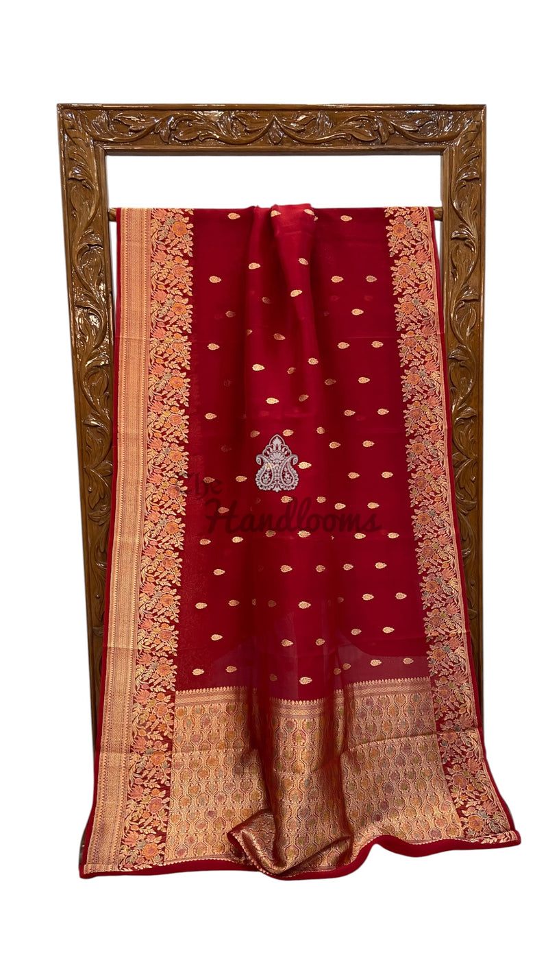 Pure Kora Silk Handloom Banarasi Saree