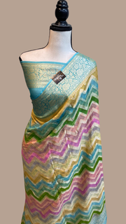 Rangkat Pure Chiffon Khaddi Banarasi Saree - The Handlooms