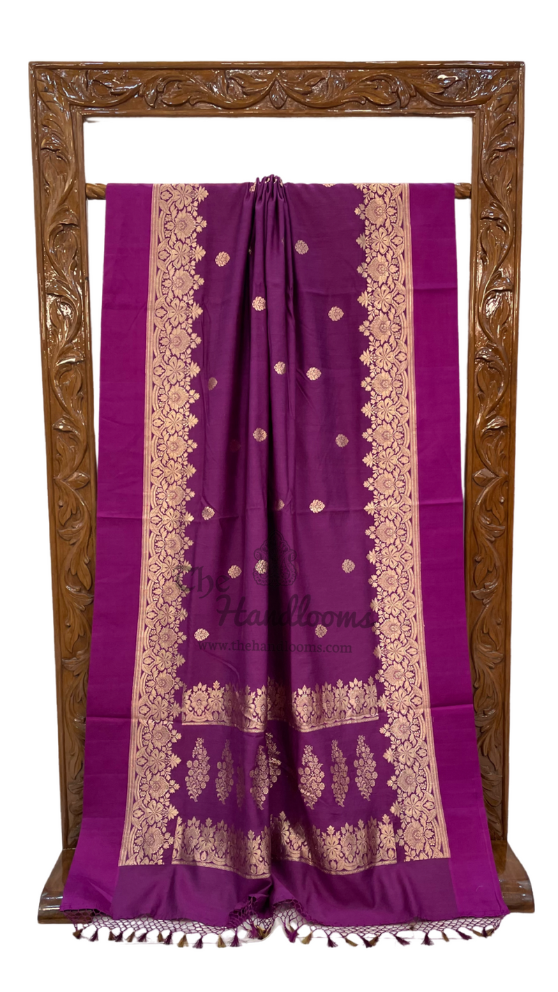 Pure Moonga Khaddi Handloom Banarasi Saree - The Handlooms
