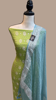 Pure Khaddi Georgette Banarasi Dress material - The Handlooms
