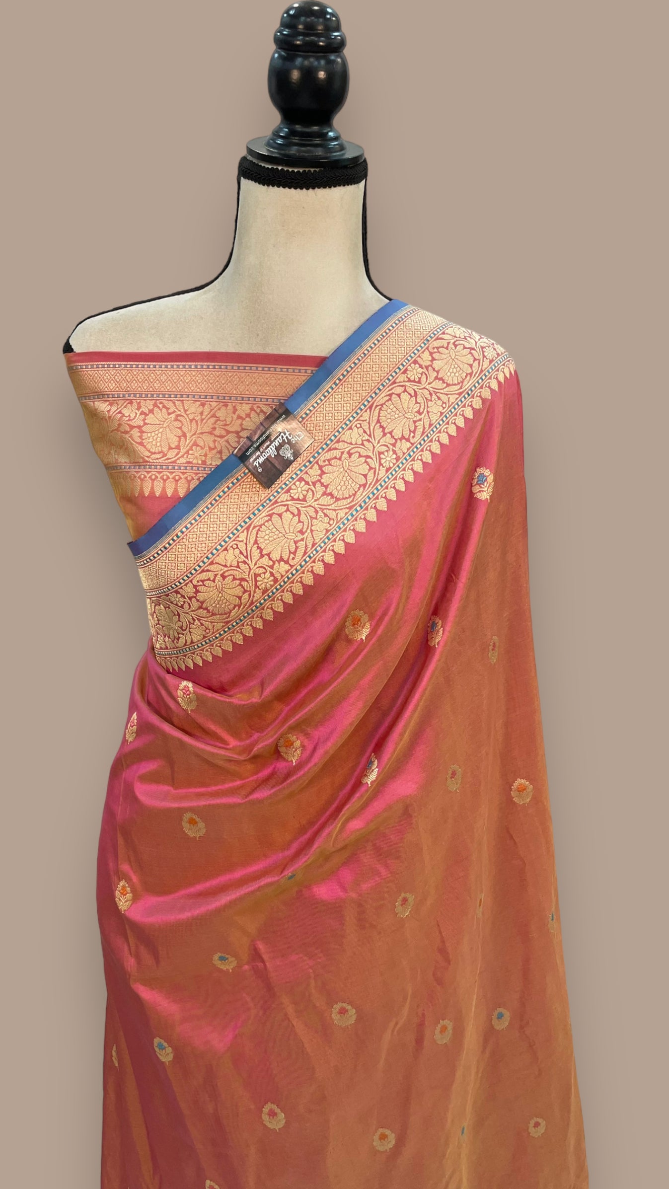 Pure Katan Silk Banarasi Handloom Saree - All Over Kadua Motifs main image 0