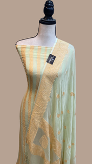 Pure Khaddi Georgette Banarasi Dress material - The Handlooms
