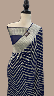 Pure Khaddi Georgette Handloom Banarasi Saree - The Handlooms