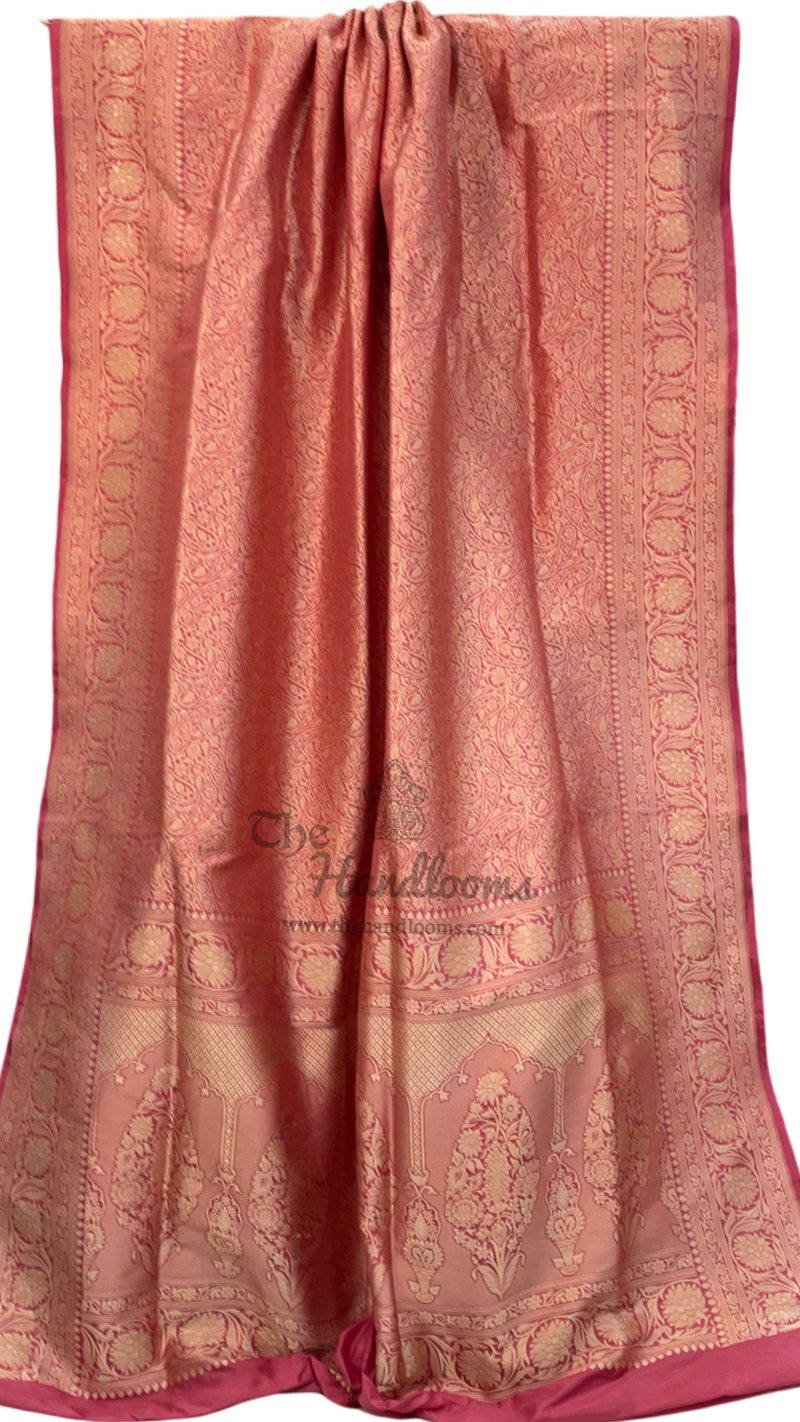 Pure Katan Silk Banarasi Handloom Saree - Tanchui Brocade - The Handlooms
