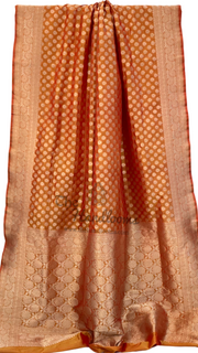 Pure Katan Silk Banarasi Handloom Saree - All over jaal work - The Handlooms