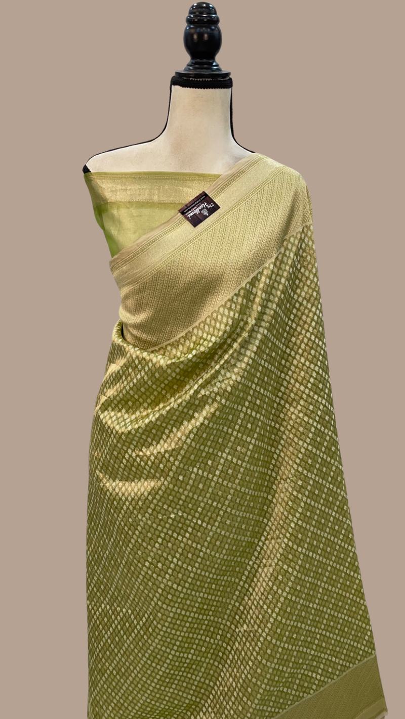 Pure Tissue Reshmi zari Banarasi Saree - The Handlooms