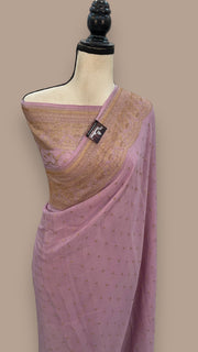 Khaddi Crepe Georgette Banarasi Saree -  Antique zari - The Handlooms