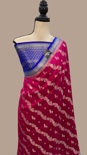 Pure Chiniya Silk Handloom Banarasi Saree - The Handlooms