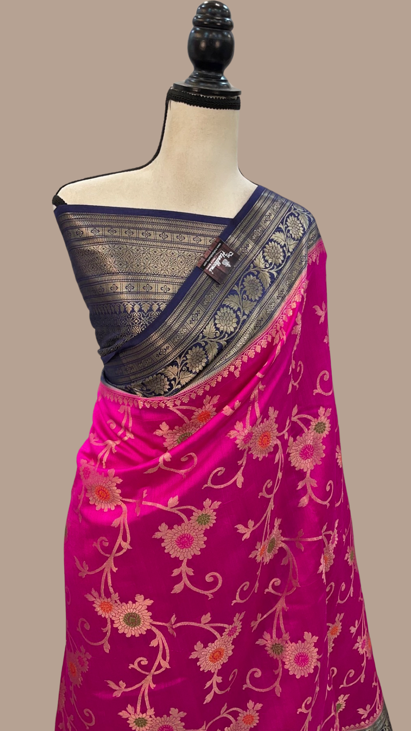 Pure Chiniya Silk Handloom Banarasi Saree - The Handlooms