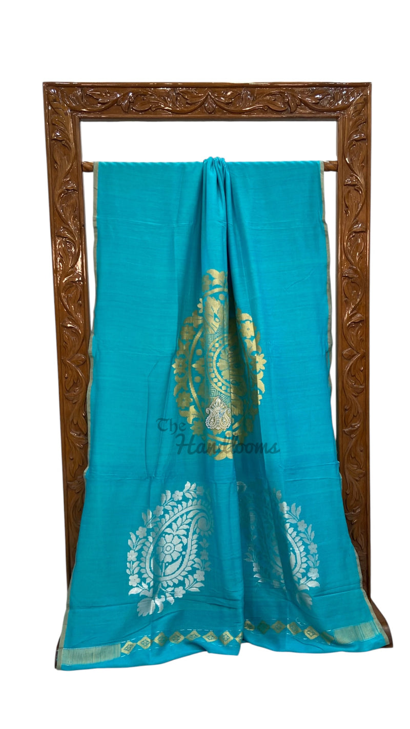 Pure Moonga Georgette Handloom Banarasi Saree