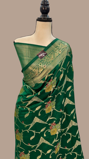 Pure Chiniya Silk Handloom Banarasi Saree - The Handlooms