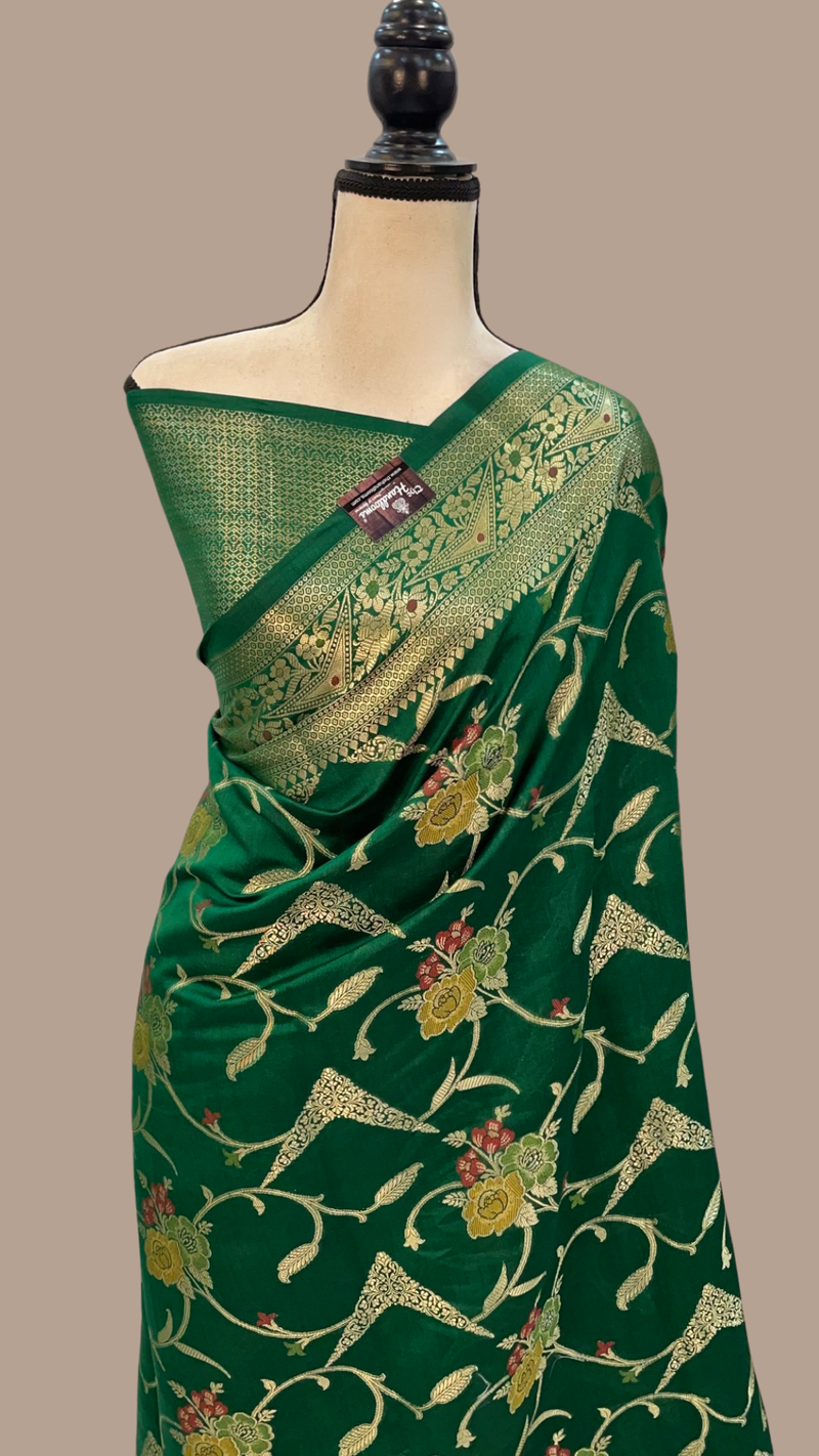 Pure Chiniya Silk Handloom Banarasi Saree - The Handlooms