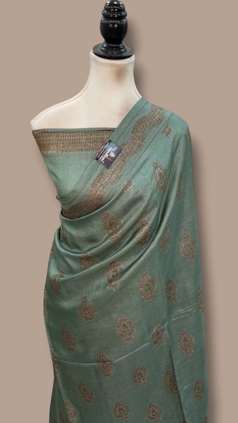 Pure Tussar Silk Handloom Banarasi Saree