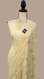 Khaddi Georgette Handlooms Banarasi Dress material - The Handlooms