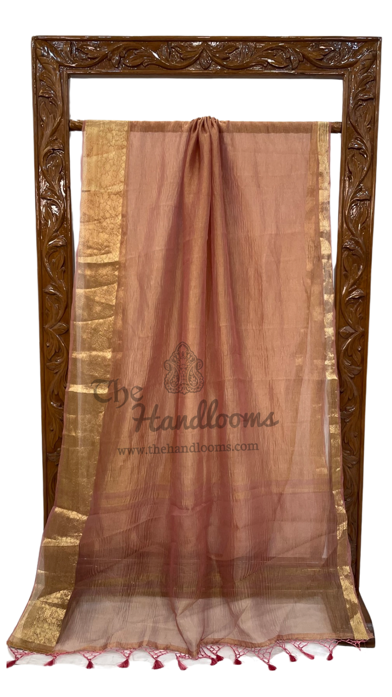 Pure Kora Tissue Handloom Banarasi Saree - The Handlooms