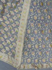 Pure Khaddi Georgette Banarasi Dress material - The Handlooms